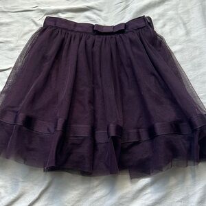 Dressy Tulle Skirt for Girls ribbon detail Purple autumn/fall